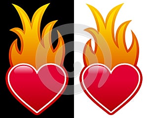 Heart with Flames