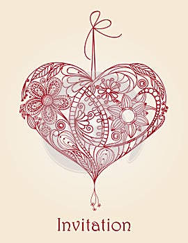 Heart floral design