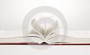 Heart in the form of sheets of the book