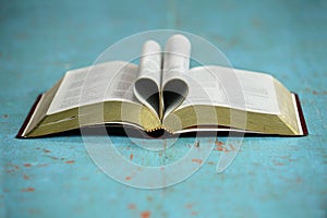 Heart Formed by Open Bible