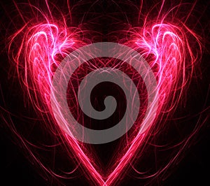 Heart fractal background