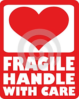 Heart - fragile handle with care