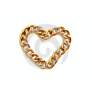 Heart from gold chain