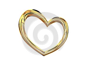 Heart gold costume jewellery