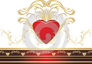 Heart and gothic ornament