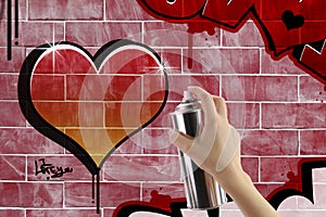 Heart graffiti