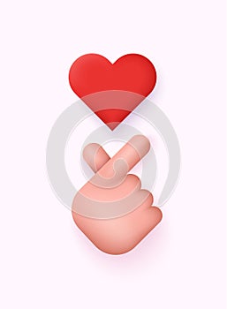 Heart in hand icons set. Hands holding red hearts realistic 3d design. 3D Web Vector Illustrations