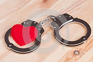 Heart in handcuffs