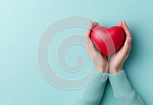 heart in the hands, AI generated