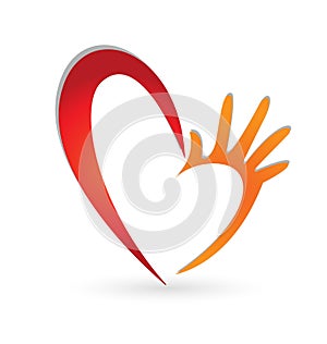 Heart hands logo