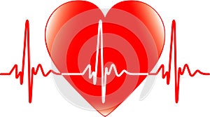 Heart and heartbeat photo