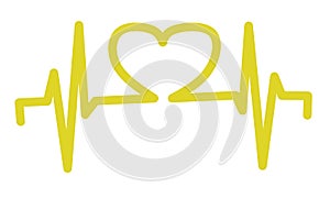 Heart and heartbeat symbol