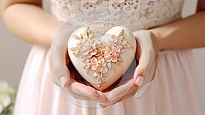 heart holding in hands generated by AI tool