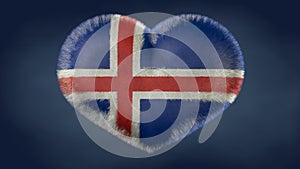 Heart of Iceland flag. photo