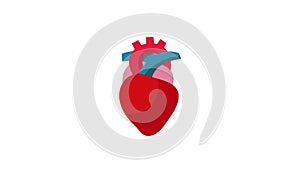 Heart icon animation for medical motion graphics