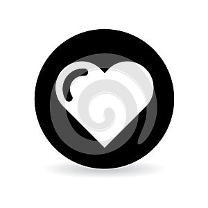 Heart icon black and white