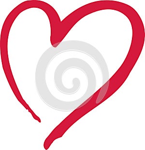 Heart icon caligraphy photo