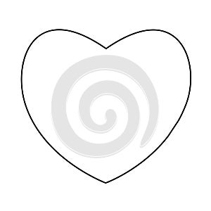Heart icon, concept of love, linear icon thin grey line photo