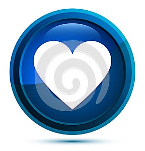 Heart icon elegant blue round button illustration