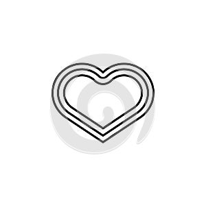 heart icon. Element of blood donation for mobile concept and web apps illustration. Thin line icon for website design and developm