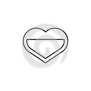 heart icon. Element of blood donation for mobile concept and web apps illustration. Thin line icon for website design and developm