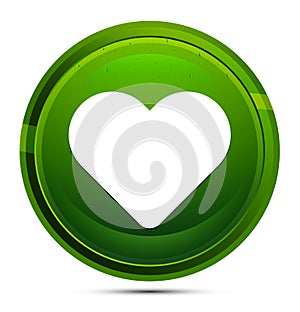 Heart icon glassy green round button illustration
