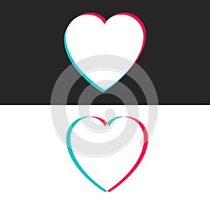 Heart icon graphic in modern flat style isolated on background. Heart icon page symbol for web site, design, logo, app, UI, media photo