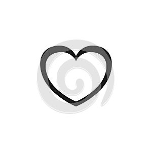 Heart icon line outline love symbol vector image