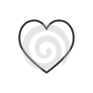 Heart icon, line vector. Outline love symbol. photo