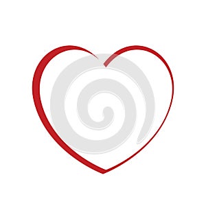 Heart icon, line vector. Outline love symbol.