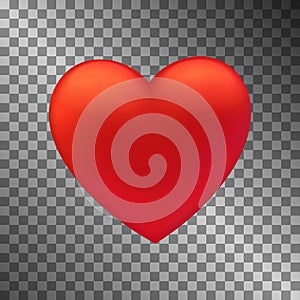Heart icon. UI element. Symbol of love and Valentine`s Day.