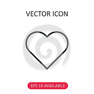 Heart icon vector photo