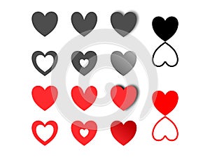 Heart icons