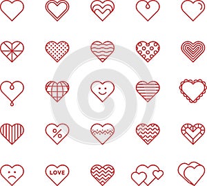 Heart icons