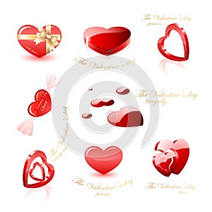 Heart icons collection