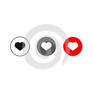 Heart icons, love signs, Collection of heart illustrations, Love symbol icon set, love symbol