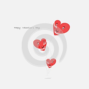 Heart icons vector logo design template.Love concept.Valentine`s