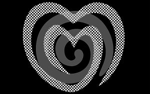 Heart illustration design on black