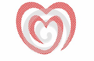 Heart illustration design on white