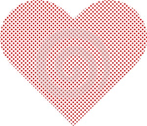 Heart illustration design on white