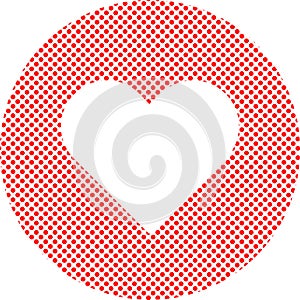 Heart illustration design on white