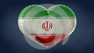 Heart of Iran flag. photo