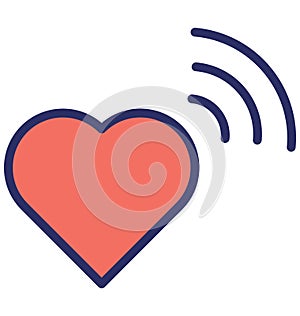 Heart Isolated Vector Icon that can be easily modified or edit