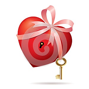 Heart with a key