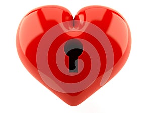 Heart with key hole