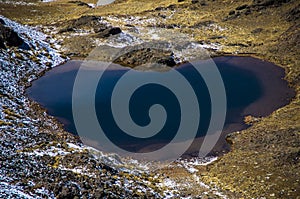 Heart lake, Andes, Bolivia