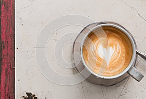 Heart in latte