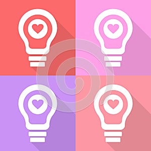 The heart Light Bulb Vector EPS10, Great for any use.