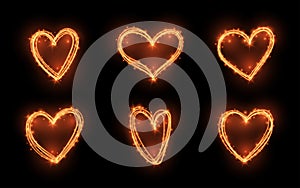 Heart light glow effect template for valentine card design, love, romantic, valentines day symbols