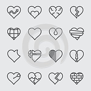 Heart line icon